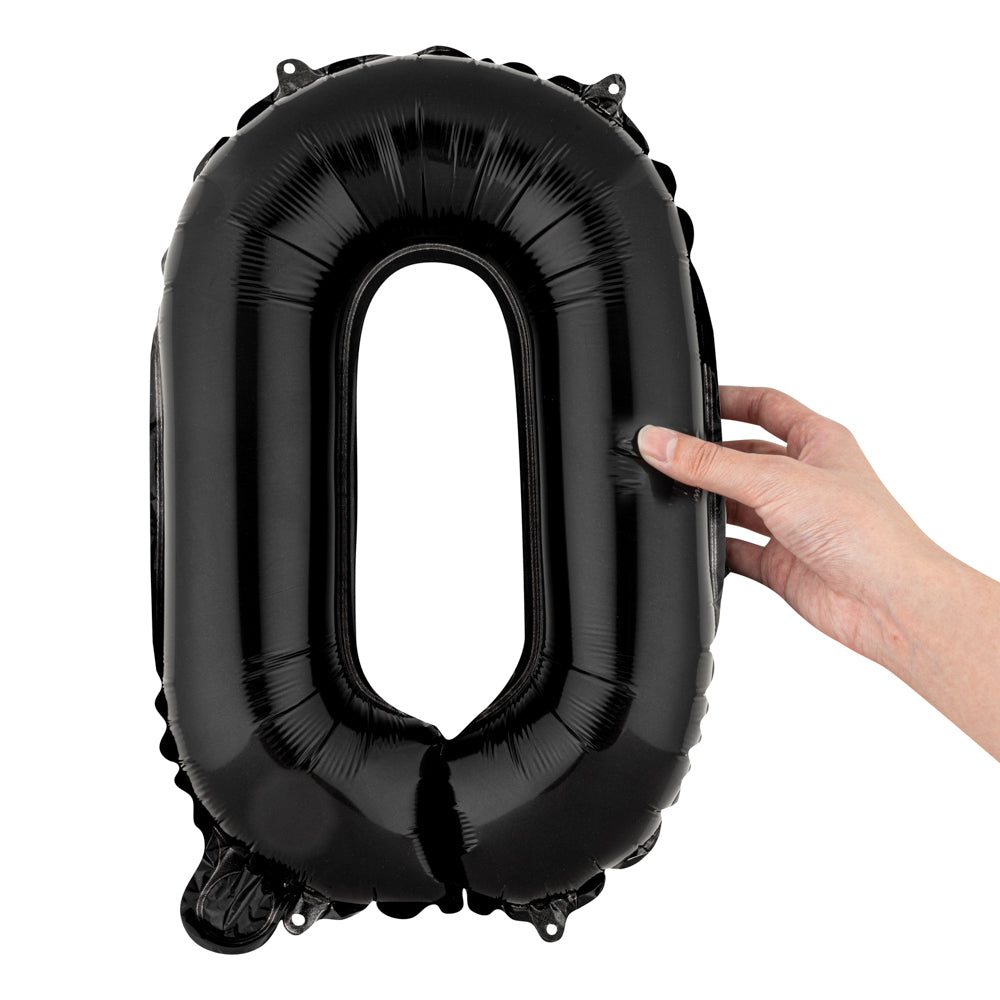 restaurantware Balloonify Black Mylar Letter O Balloon - 16" - 1 count box