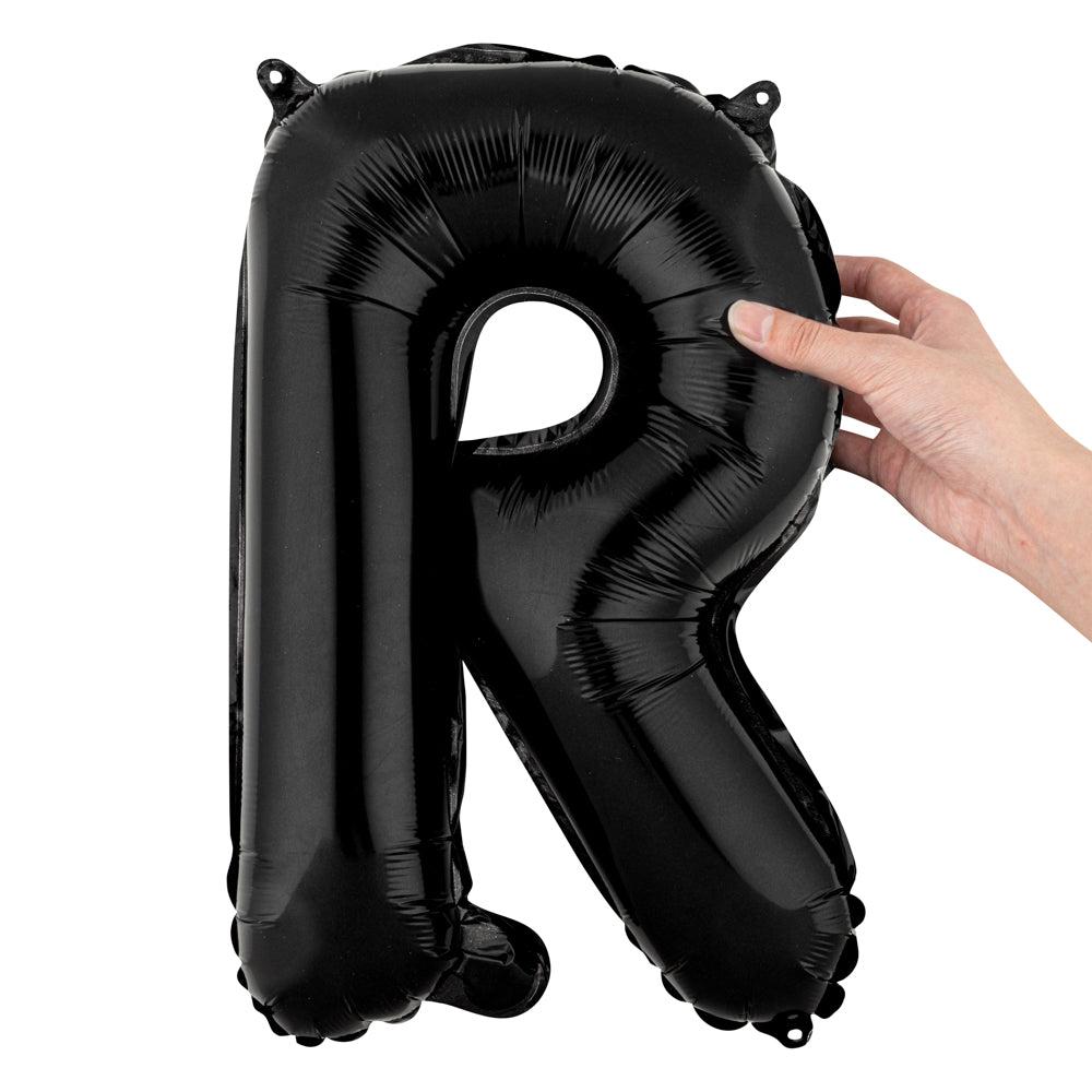 restaurantware Balloonify Black Mylar Letter R Balloon - 16" - 1 count box