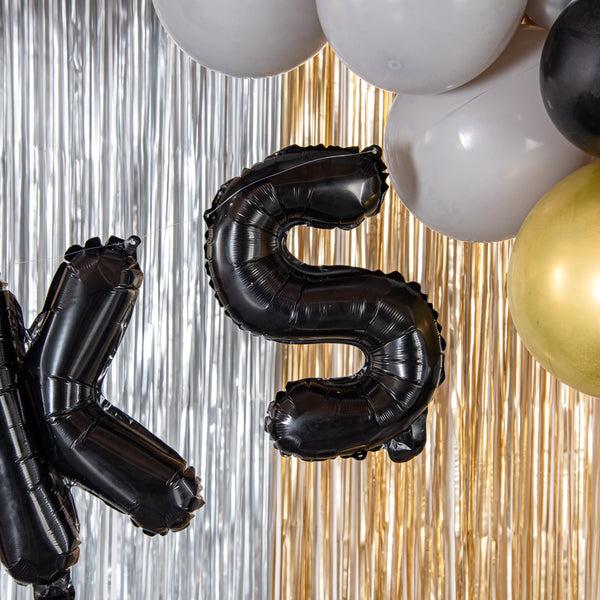 Restaurantware Balloonify Black Mylar Letter S Balloon - 16" - 1 Count Box