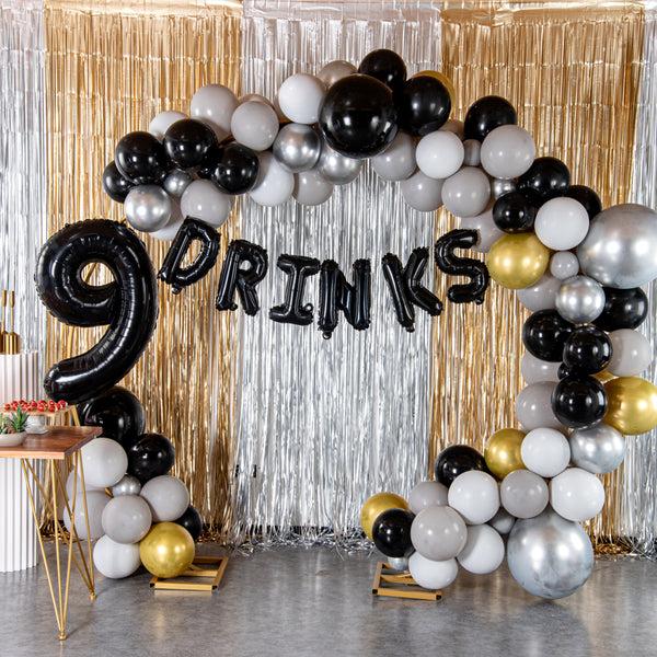 Restaurantware Balloonify Black Mylar Letter S Balloon - 16" - 1 Count Box