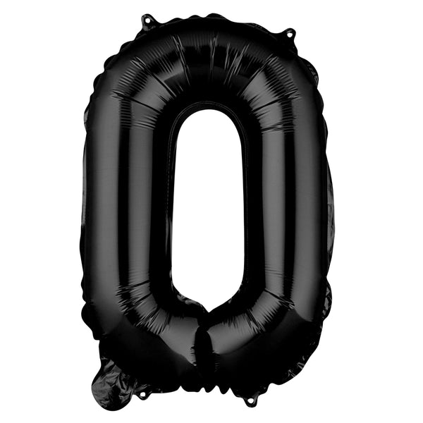Restaurantware Balloonify Black Mylar Number 0 Balloon - 16" - 1 Count Box