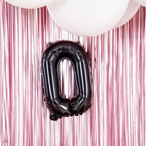 Restaurantware Balloonify Black Mylar Number 0 Balloon - 16" - 1 Count Box