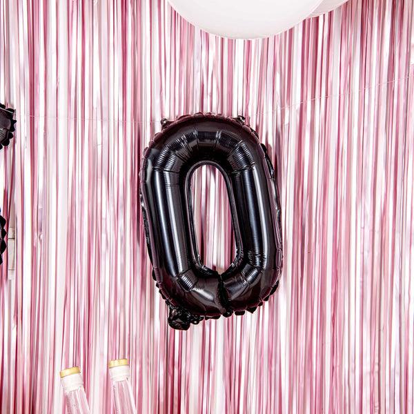 Restaurantware Balloonify Black Mylar Number 0 Balloon - 16" - 1 Count Box