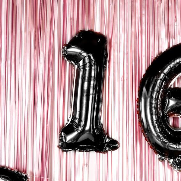 Restaurantware Balloonify Black Mylar Number 1 Balloon - 16" - 1 Count Box