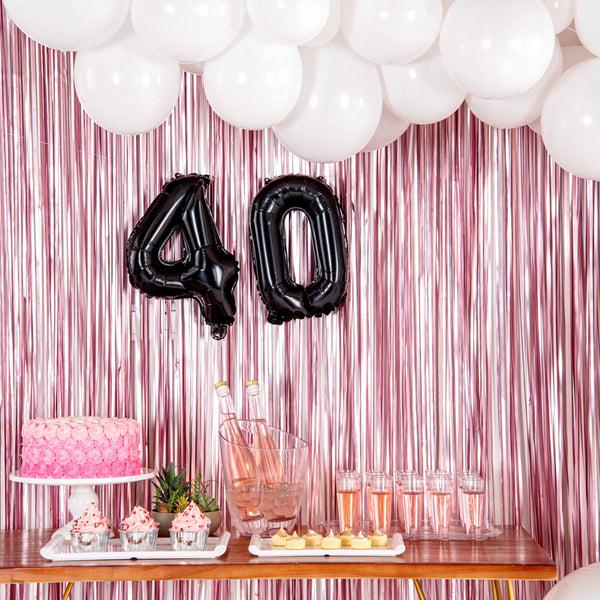 Restaurantware Balloonify Black Mylar Number 4 Balloon - 16" - 1 Count Box