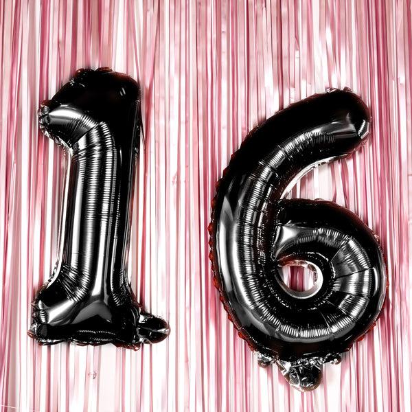 Restaurantware Balloonify Black Mylar Number 6 Balloon - 16" - 1 Count Box