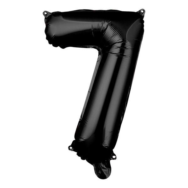 Restaurantware Balloonify Black Mylar Number 7 Balloon - 16" - 1 Count Box