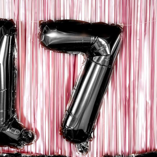 Restaurantware Balloonify Black Mylar Number 7 Balloon - 16" - 1 Count Box