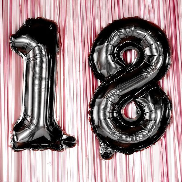 Restaurantware Balloonify Black Mylar Number 8 Balloon - 16" - 1 Count Box