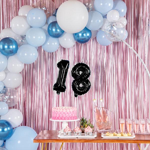 Restaurantware Balloonify Black Mylar Number 8 Balloon - 16" - 1 Count Box