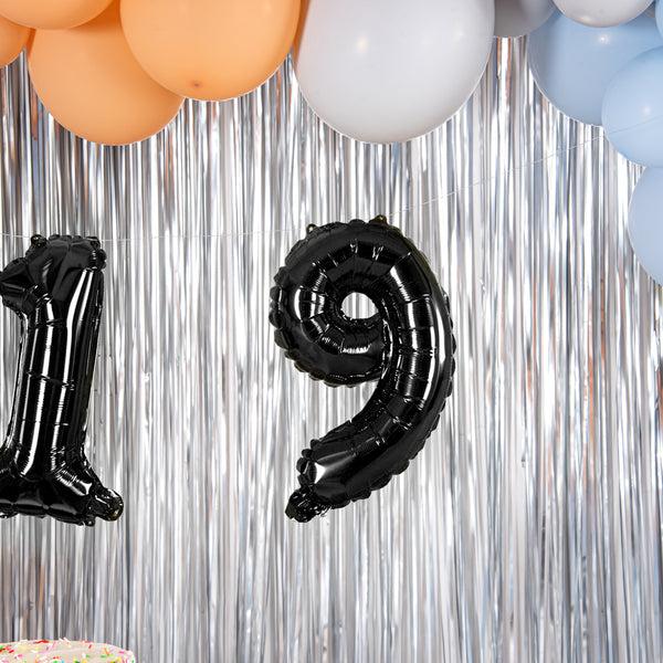 Restaurantware Balloonify Black Mylar Number 9 Balloon - 16" - 1 Count Box