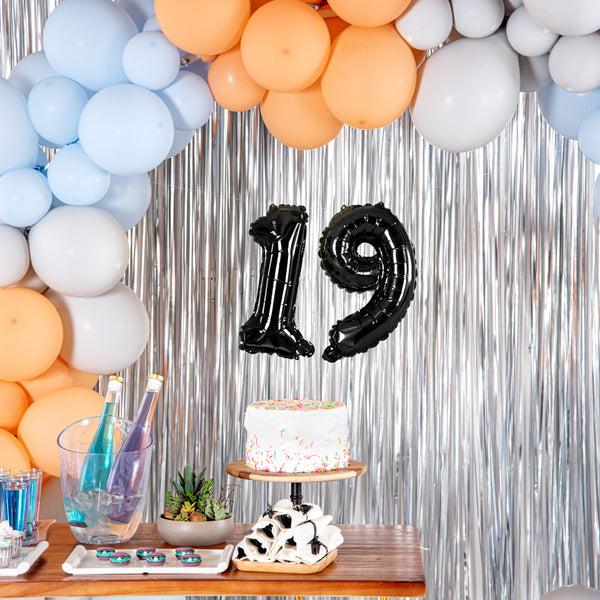 Restaurantware Balloonify Black Mylar Number 9 Balloon - 16" - 1 Count Box