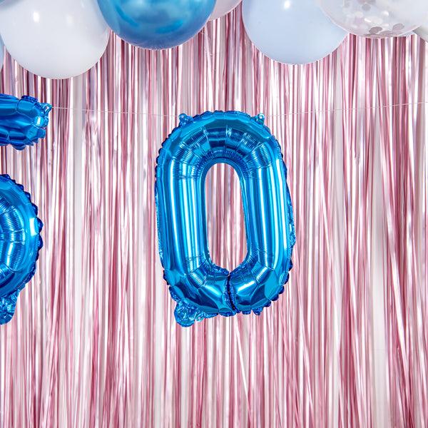 Restaurantware Balloonify Blue Mylar Number 0 Balloon - 16" - 1 Count Box