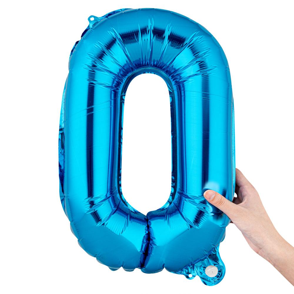restaurantware Balloonify Blue Mylar Number 0 Balloon - 16" - 1 count box
