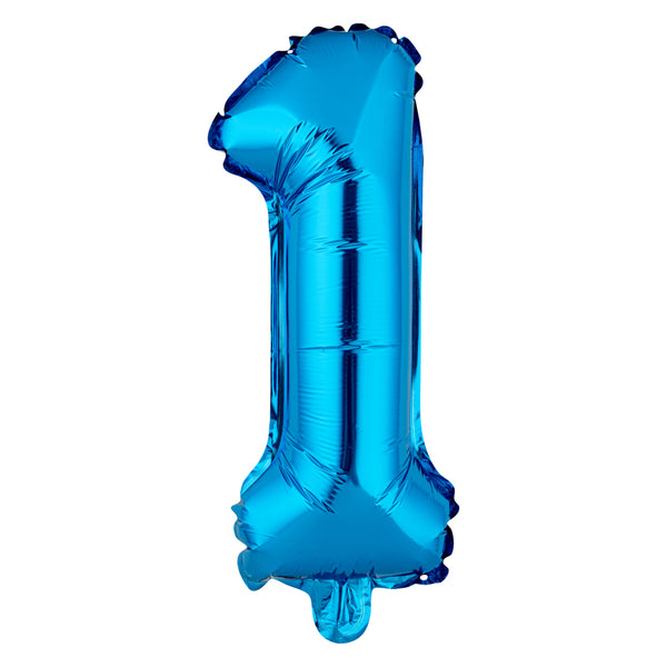 Restaurantware Balloonify Blue Mylar Number 1 Balloon - 16" - 1 Count Box