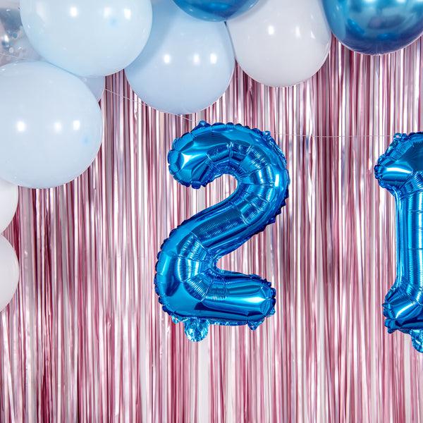 Restaurantware Balloonify Blue Mylar Number 2 Balloon - 16" - 1 Count Box