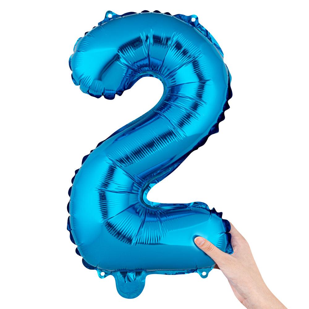 restaurantware Balloonify Blue Mylar Number 2 Balloon - 16" - 1 count box