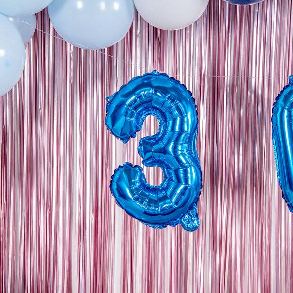 Restaurantware Balloonify Blue Mylar Number 3 Balloon - 16" - 1 Count Box