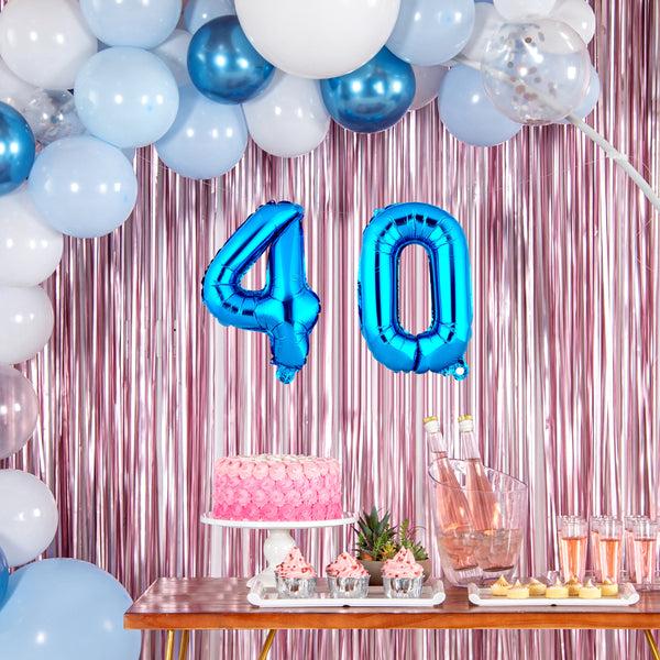 Restaurantware Balloonify Blue Mylar Number 4 Balloon - 16" - 1 Count Box