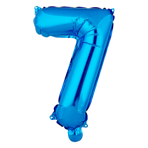 Restaurantware Balloonify Blue Mylar Number 7 Balloon - 16" - 1 Count Box