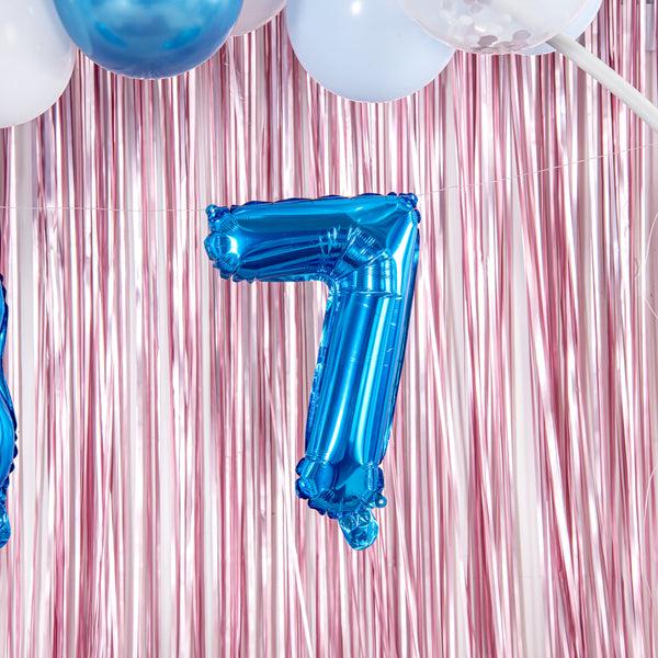 Restaurantware Balloonify Blue Mylar Number 7 Balloon - 16" - 1 Count Box