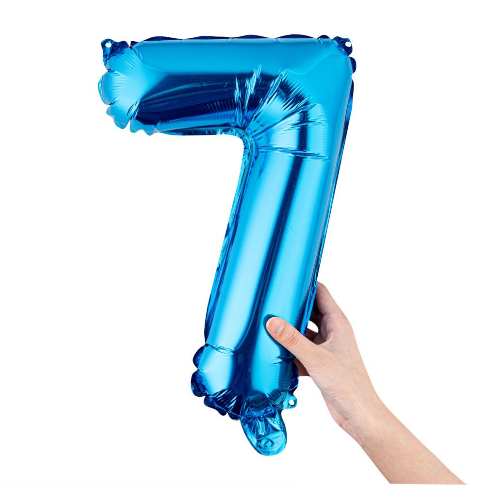 restaurantware Balloonify Blue Mylar Number 7 Balloon - 16" - 1 count box