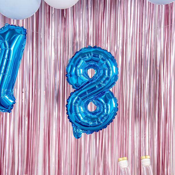 Restaurantware Balloonify Blue Mylar Number 8 Balloon - 16" - 1 Count Box