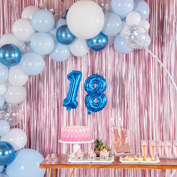 Restaurantware Balloonify Blue Mylar Number 8 Balloon - 16" - 1 Count Box