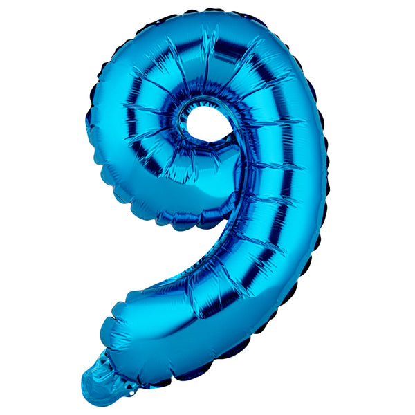 Restaurantware Balloonify Blue Mylar Number 9 Balloon - 16" - 1 Count Box