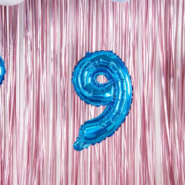Restaurantware Balloonify Blue Mylar Number 9 Balloon - 16" - 1 Count Box