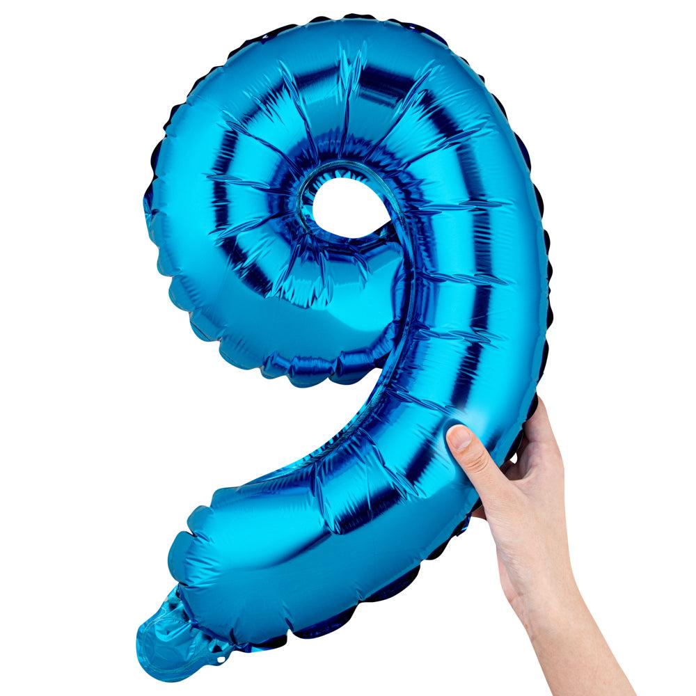 restaurantware Balloonify Blue Mylar Number 9 Balloon - 16" - 1 count box
