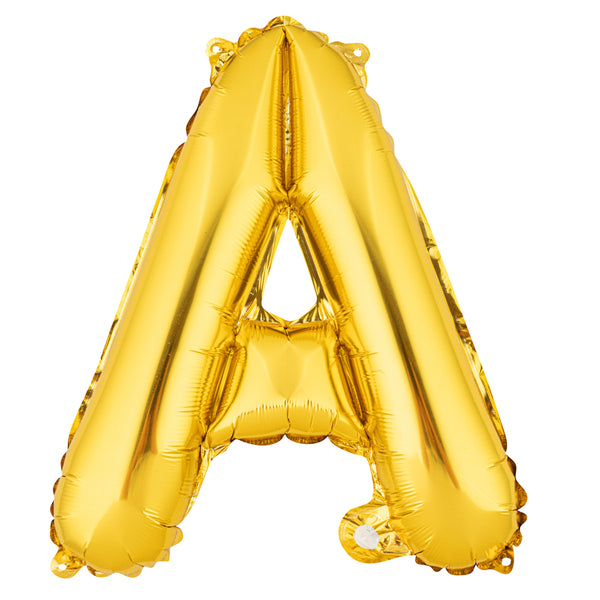 Restaurantware Balloonify Gold Mylar Letter A Balloon - 16" - 1 Count Box