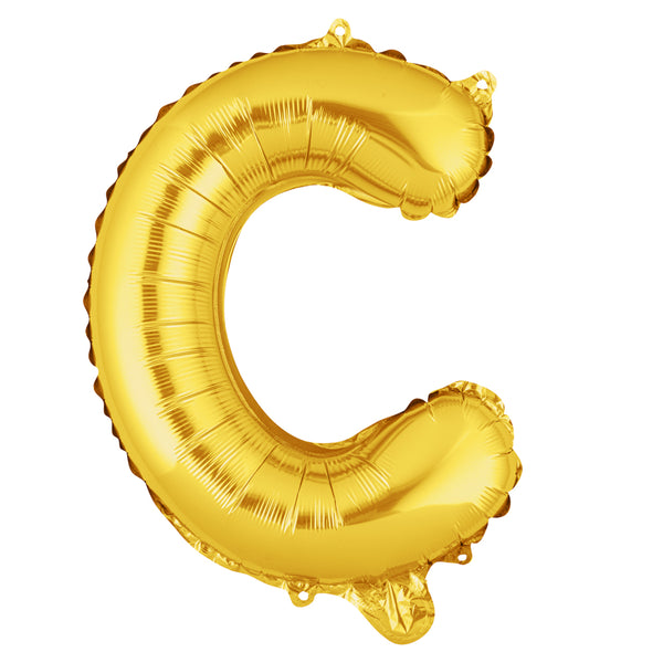 Restaurantware Balloonify Gold Mylar Letter C Balloon - 16" - 1 Count Box