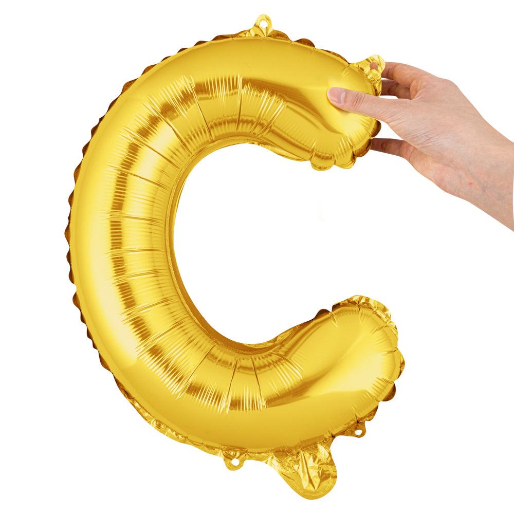 restaurantware Balloonify Gold Mylar Letter C Balloon - 16" - 1 count box