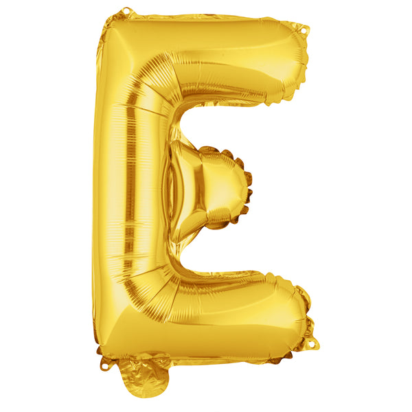 Restaurantware Balloonify Gold Mylar Letter E Balloon - 16" - 1 Count Box