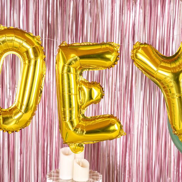 Restaurantware Balloonify Gold Mylar Letter E Balloon - 16" - 1 Count Box