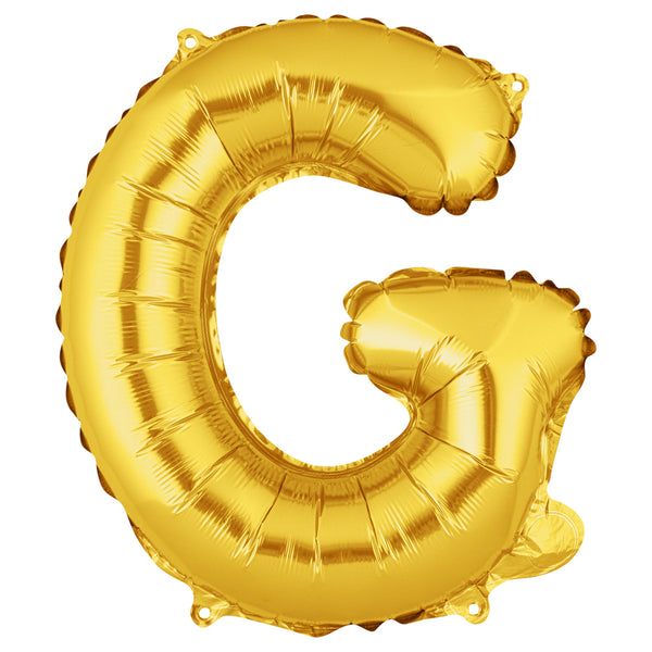 Restaurantware Balloonify Gold Mylar Letter G Balloon - 16" - 1 Count Box
