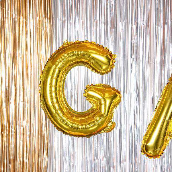 Restaurantware Balloonify Gold Mylar Letter G Balloon - 16" - 1 Count Box
