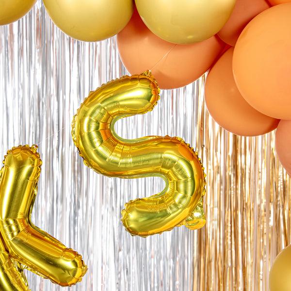 Restaurantware Balloonify Gold Mylar Letter S Balloon - 16" - 1 Count Box