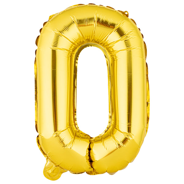 Restaurantware Balloonify Gold Mylar Number 0 Balloon - 16" - 1 Count Box