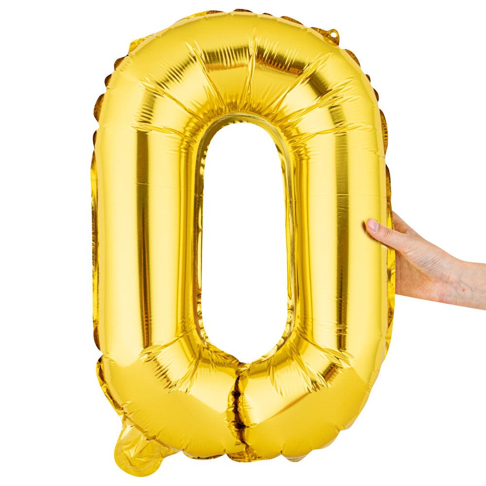 restaurantware Balloonify Gold Mylar Number 0 Balloon - 16" - 1 count box