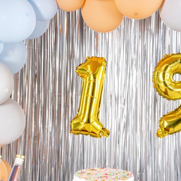 Restaurantware Balloonify Gold Mylar Number 1 Balloon - 16" - 1 Count Box