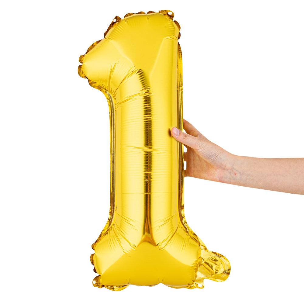 restaurantware Balloonify Gold Mylar Number 1 Balloon - 16" - 1 count box