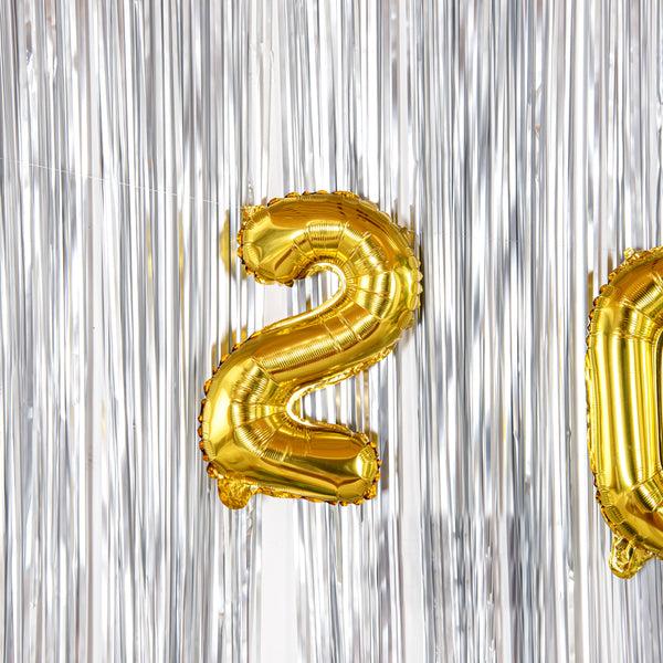 Restaurantware Balloonify Gold Mylar Number 2 Balloon - 16" - 1 Count Box