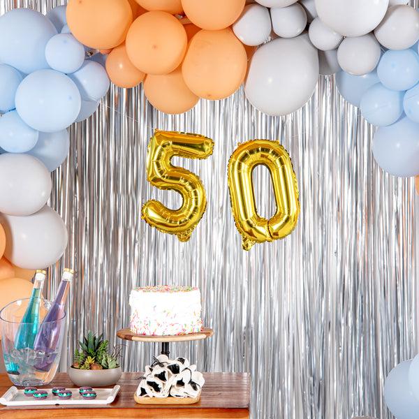 Restaurantware Balloonify Gold Mylar Number 5 Balloon - 16" - 1 Count Box