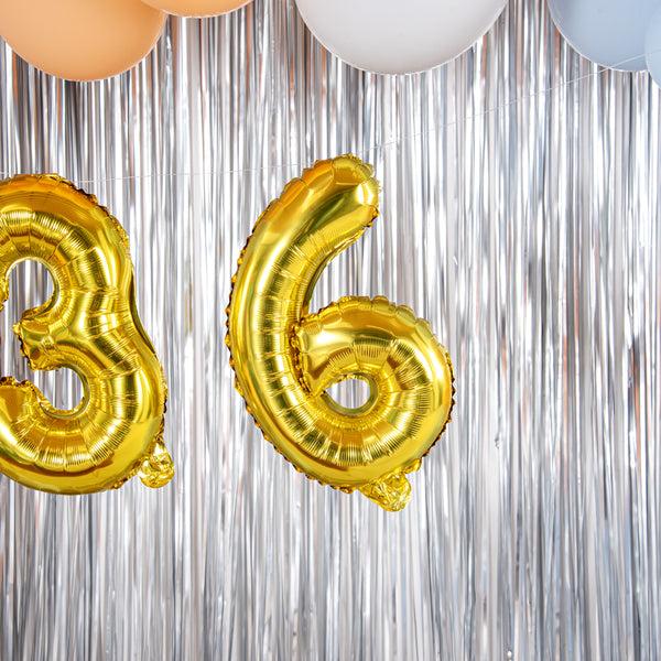Restaurantware Balloonify Gold Mylar Number 6 Balloon - 16" - 1 Count Box