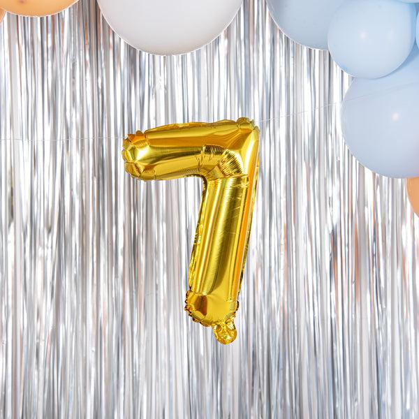 Restaurantware Balloonify Gold Mylar Number 7 Balloon - 16" - 1 Count Box