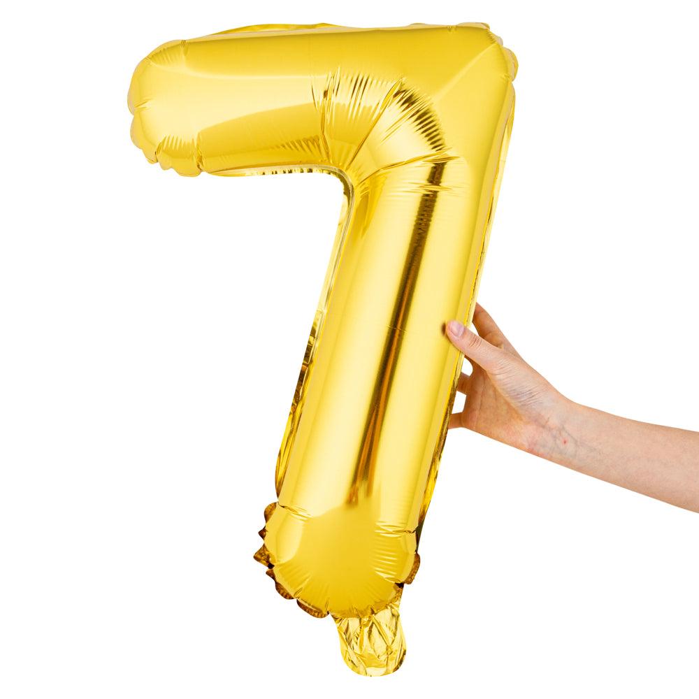 restaurantware Balloonify Gold Mylar Number 7 Balloon - 16" - 1 count box
