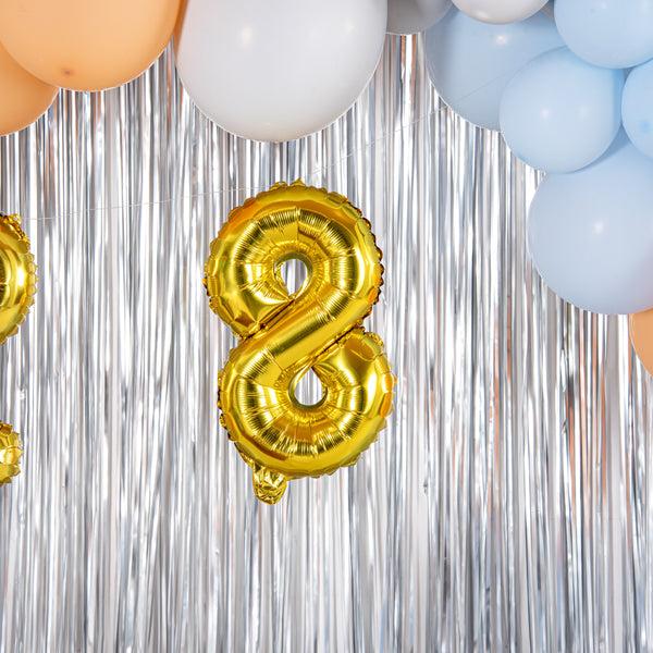 Restaurantware Balloonify Gold Mylar Number 8 Balloon - 16" - 1 Count Box