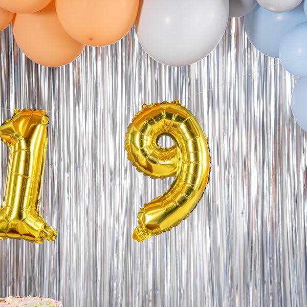 Restaurantware Balloonify Gold Mylar Number 9 Balloon - 16" - 1 Count Box